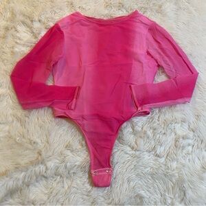 Y2K Vintage Cosabella Sheer Pink Ombré Long Sleeve bodysuit | Small